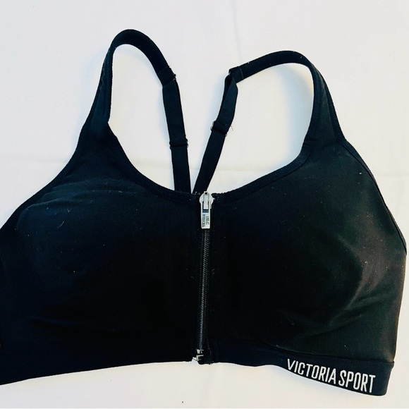 Victoria’s Secret Knockout Front-Close Sports Bra 34C Black - Picture 3 of 8